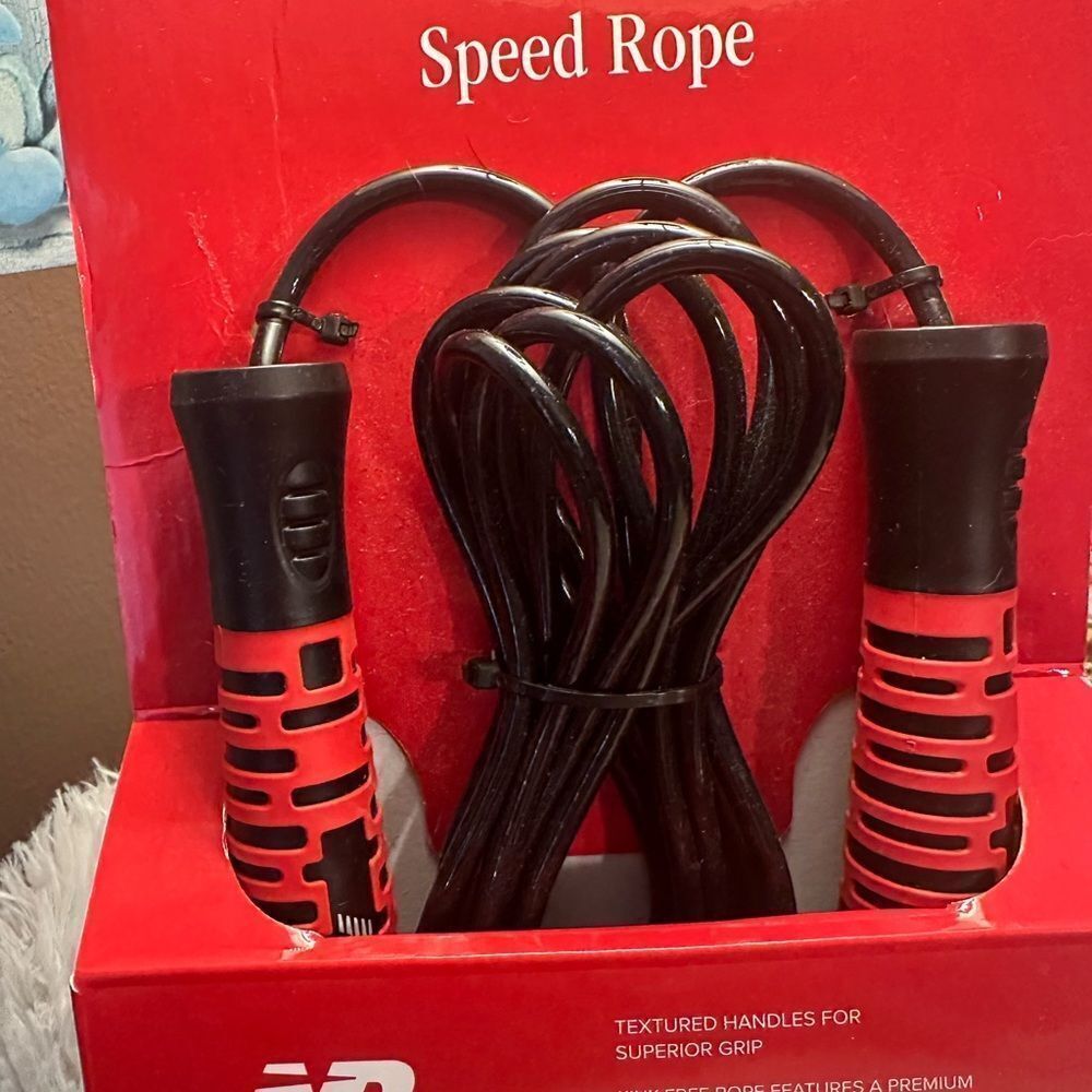 New Balance Red and Black Speed Rope for exercise